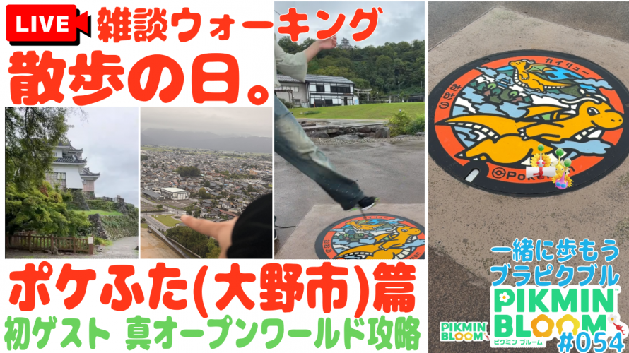 【史上初!! ゲスト回】「ポケふた 大野市 オープンワールド 攻略！」の巻【#ピクミンブルーム #ポケふたスタンプラリー #HOMEメダル ブラピクブル 第54回】